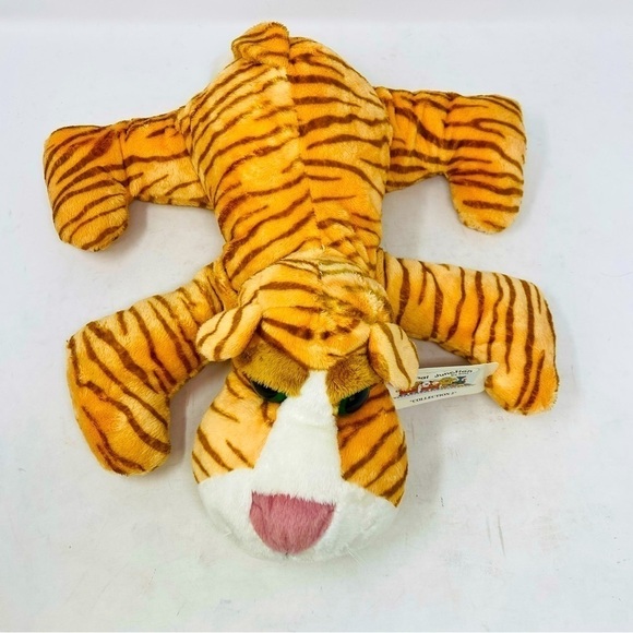 Russ Zoey Big Green Eyed Orange Tiger Plush W/ Tag 15“ x 16“ - Picture 3 of 8